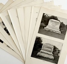 Grave Tombstone Architecture Lot Of 9 1899 Victorian Art And Design DWKK22 - £19.66 GBP
