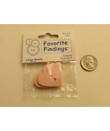 &#39;Free with any Purchase Three 1-1/2&quot; Pink Heart Shaped Buttons Favorite ... - £0.00 GBP