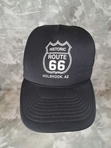 Vtg Historic Route 66 - Holbrook, Az Trucker Hat Snapback Cap Black Cincy Cap - £11.01 GBP