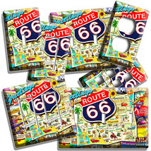 Route 66 Historic Road Map Light Switch Outlet Wall Plate Room Travel Home Decor - £14.06 GBP+