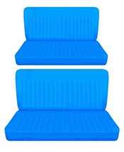 Fits 1965 Chevy Impala 4 door hardtop Front and Rear bench seat covers  blue - £103.44 GBP