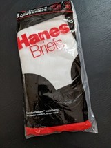 Vintage 3 Pack 1985 Hanes Underwear Briefs Size 40 Cotton White USA NEW - $24.74