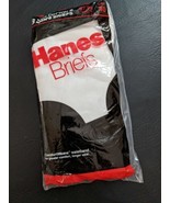 Vintage 3 Pack 1985 Hanes Underwear Briefs Size 40 Cotton White USA NEW - $33.83 CAD