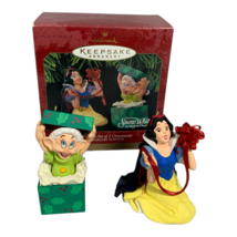 Hallmark Keepsake Disney Snow White Set of 2 Ornaments Anniversary Edition 1997 - £7.93 GBP