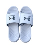 Under Armour Mens White/ Black Ansa Lightweight Cushion Fix Strap Slide ... - $23.74