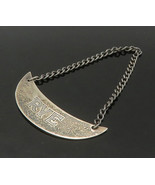 925 Sterling Silver - Vintage Oxidized Rye Bottle Label Tag  - TR3093 - £44.06 GBP