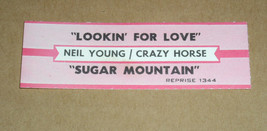 Neil Young Crazy Horse Vintage Juke Box Strip Lookin&#39; For Love 45 Rpm Re... - £9.50 GBP