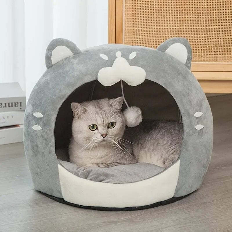 Primary image for Autumn Winter Warm Comfy PP Cotton Cat Bed Adorable Pet House Cozy Cat-Shaped So