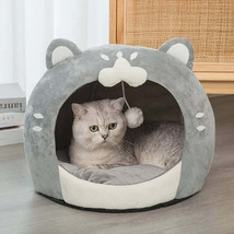 Autumn Winter Warm Comfy PP Cotton Cat Bed Adorable Pet House Cozy Cat-S... - £27.93 GBP