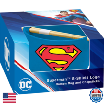 ICUP Superman Emblem Ramen Mug w/Chopsticks, Blue - $46.15