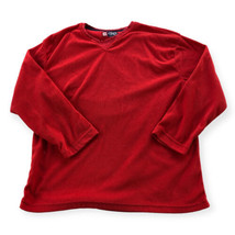 Chaps Men&#39;s Fleece Sweater Pullover Long Sleeve Shirt Polyester See Photos - $16.70