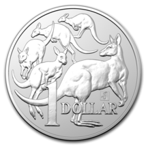 2019 1 oz Australia Silver Kangaroo (BU) with Merlion Privy (In Capsule) - $60.97