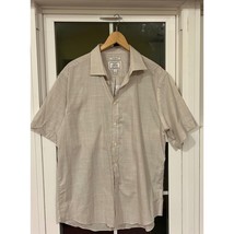 JOS A. BANK TAILORED FIT NWT SHORT SLEEVE SPORTSHIRT Beige Crisp spring ... - $18.00