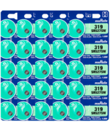 Murata 319 (SR527SW) Silver Oxide Watch Battery (25 Count) - Replaces So... - $6.54