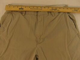 Mens Banana Republic 35 X 34 100% Cotton Khaki Beige Flat Front Slacks - $19.00