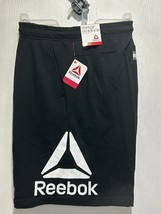 Men&#39;s Reebok Shorts Terry Cloth Black FT Lifestyle 10&quot; Drawstring Size 3XL NWT - £7.86 GBP