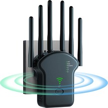 WiFi Extender WiFi Signal Booster 6 Antenna 360 Coverage Home WiFi Extender Ultr - £57.40 GBP