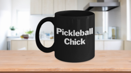 Pickleball Chick Mug Black Coffee Cup Her Funny Gift for Mom Wife Partner Sister - £17.28 GBP+