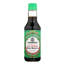 Kikkoman Soy Sauce, Less Sodium 10 oz Bottle, Case of 12 Asian oriental Japanese - £56.12 GBP