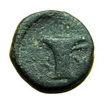 Ancient Greek Coin Kyme Aeolis AE10mm Eagle / One Handed Cup 00222 - $24.29