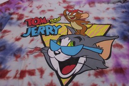 Tom and Jerry Tee shirt Womens Small Vibrant Graphic Pink red blue  1212 - $9.39