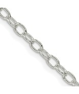Solid Sterling Silver 3.4mm 18&quot; Oval Cable Chain - £23.05 GBP