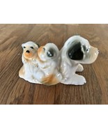 Vintage Mama Dog With 2 Puppies On Her Back Miniature , Bone China, Orig... - $14.85