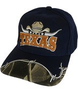Texas Longhorn Cowboy Hat Barbed Wire Adult Size Adjustable Baseball Cap... - $24.55 CAD