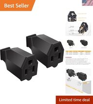 Extension Cord Ends 125V 15A 2Pole 3Wire Female Straight Blade Plug Repl... - $9.97