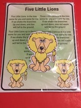 Five Lions - Flannel Board Set - Laminated - Flannel Felt Story And Pieces - £9.58 GBP