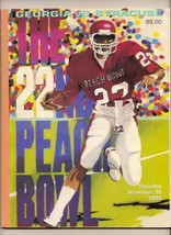 1989 Peach Bowl Game Program Georgia Syracuse - £49.91 GBP