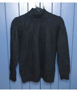 Maurices Black Marbled Turtleneck Sweater Size Large - £7.00 GBP