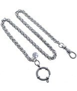 Stainless Steel Pocket Watch Chain Albert Chain Spiga Chain Swivel Clasp... - £16.59 GBP