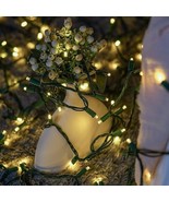 Warm White Wide Angle LED Christmas Green Wire 200 Lights Commercial Grade - $28.71