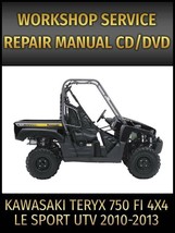 Kawasaki Teryx 750 FI 4x4 LE Sport UTV Service Manual 2010 2011 2012 2013 on CD - £16.30 GBP