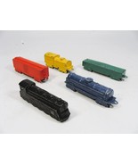 VINTAGE 1950&#39;S TOOTSIE TOY DIE-CAST 5 PIECE PENNSYLVANIA TRAIN SET NICE - $35.00