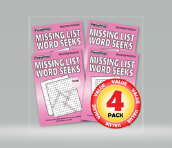 Penny Press Missing List Word Seeks 4-Pack - £18.83 GBP