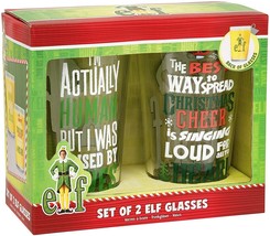 Set of 2 Paladone Elf Movie Drinking Glasses 450 ml Funny Christmas Glasses - £18.07 GBP