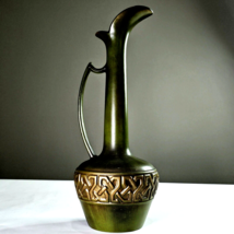 Vtg 1960 haeger mid Century Avacode Green Haeger #4070 Pitcher/vase Art ... - $39.99