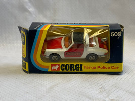 Vtg 1973 Corgi Toys Porsche Targa Police Car 5098 Diecast 1:43 Vehicle w/ Box - £23.94 GBP