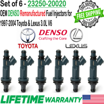 x6 Genuine Flow Matched Denso Fuel Injectors For 1999-2003 Lexus RX300 3.0L V6 - $118.79