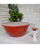 Vintage Tupperware Mixing Bowl + Mini Keychain Set Red Retro 70s 80s Rare - $79.21 CAD