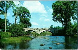 Old Stone Arch Bridge over the Contoocook River Hillsboro NH Postcard - £4.12 GBP