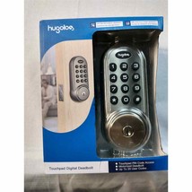 Hugolog electronic deadbolt lock keyless entry Nickel finish multi user New - $37.11