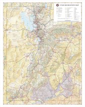 Utah Recreation Laminated Wall Map (MSH)(BM) - £150.78 GBP