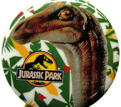 Collectable Dinosaur Jurassic Park Badge Button Pinback Vintage 1993 - $12.86