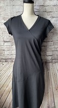 Athleta Black Nectar Ruched V Neck Women’s Dress Pullover Size S - $324.69 MXN