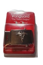 Vanguard Us Navy Solid Brass Silver Hospital Corpsman Hm Caduceus Female Buckle - £14.66 GBP