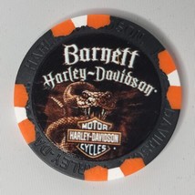Harley Davidson Poker Chip - El Paso TX - Snake - Black/Orange - $4.94