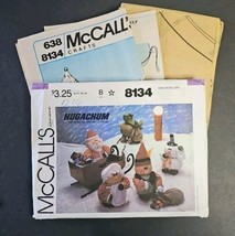 McCalls HUGACHUM  Christmas Pack Pattern 8134 Santa Mrs Claus Elf  1982 Uncut - $15.83